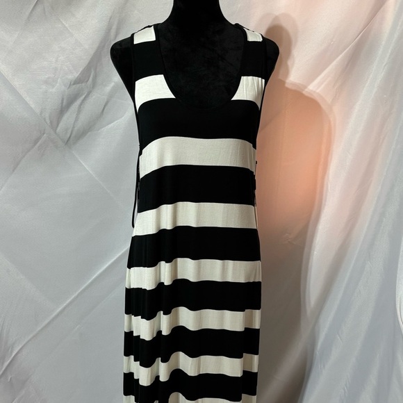 Calvin Klein Black & White Cover Up Maxi Dress Size L/XL - Picture 1 of 16